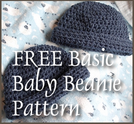 FREE basic baby beanie crochet pattern