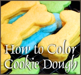 how to color cookie dough