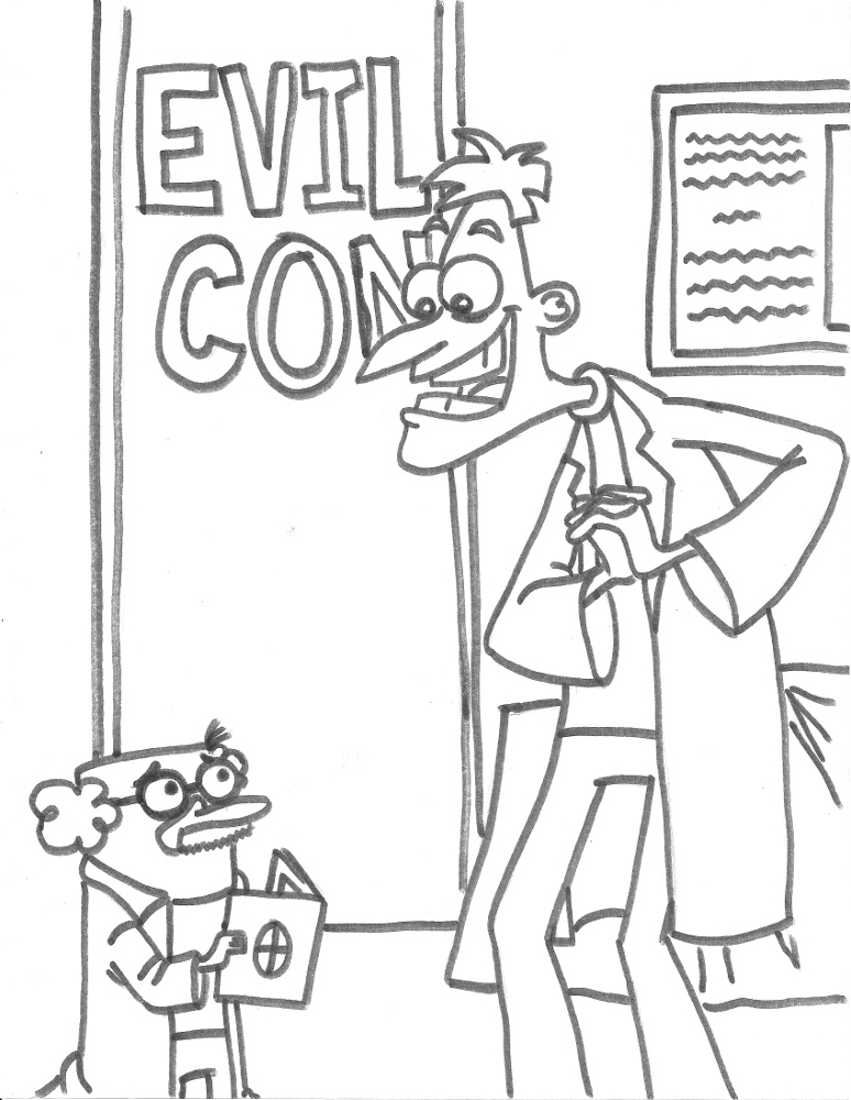 Perry in disguise at EvilCon Coloring Page