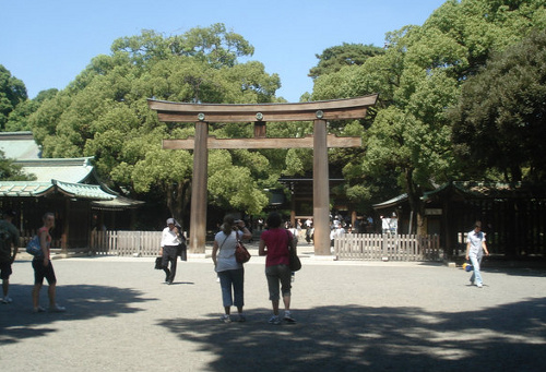 Torii Gate entrance to the Meiji forest