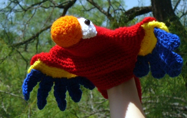 Scarlet Macaw Hand Puppet