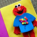 Elmo, seen here dressed in the finest fashion.