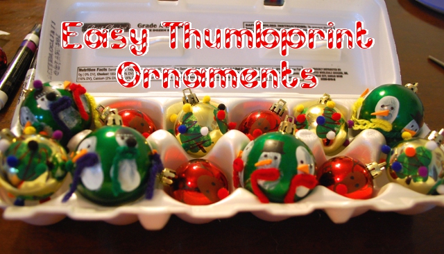 Easy Thumbprint Ornaments