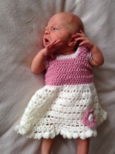 Frilly Little Newborn's Dress from Encrafted