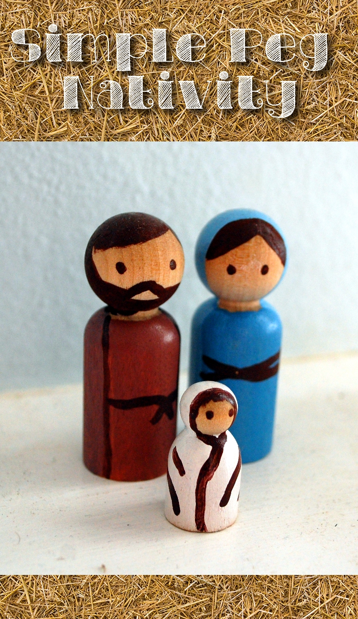 DIY Simple Peg Nativity