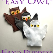 Easy Owl Hand Puppets
