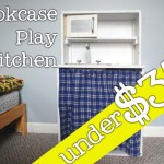 DIY Bookcase Play Kitchen for under $35